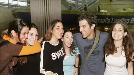 משלחת של בני נוער נפגעי האינתיפאדה חוזרת מלונדון (צילום: יוני רייף) משלחת של בני נוער נפגעי האינתיפאדה חוזרת מלונדון (צילום: יוני רייף)