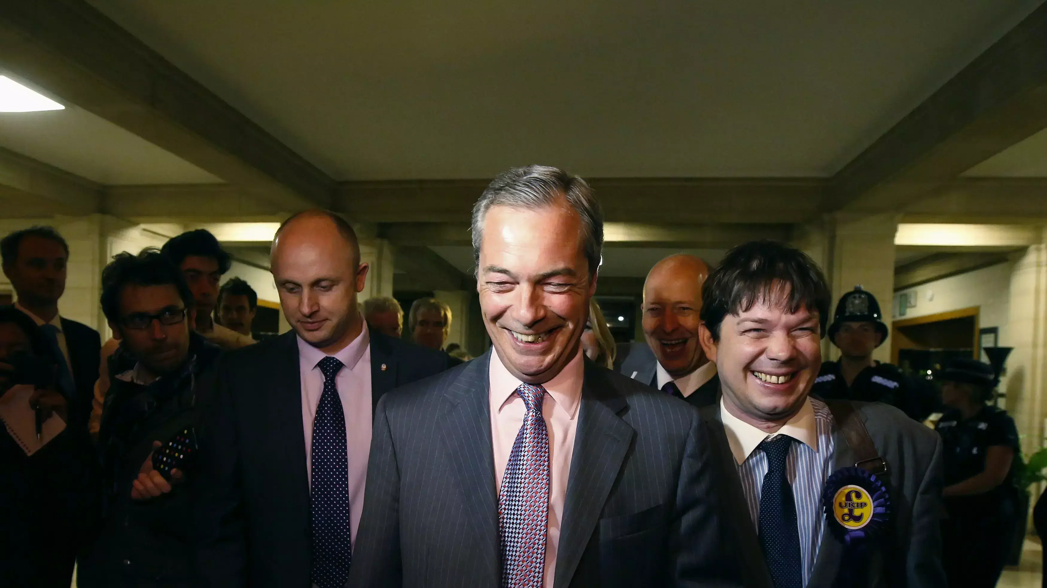 מנהיג מפלגת UKIP נייג'ל פראג' סאות'המפטון, אנגליה, 25 במאי 2014 מנהיג מפלגת UKIP נייג'ל פראג' סאות'המפטון, אנגליה, 25 במאי 2014