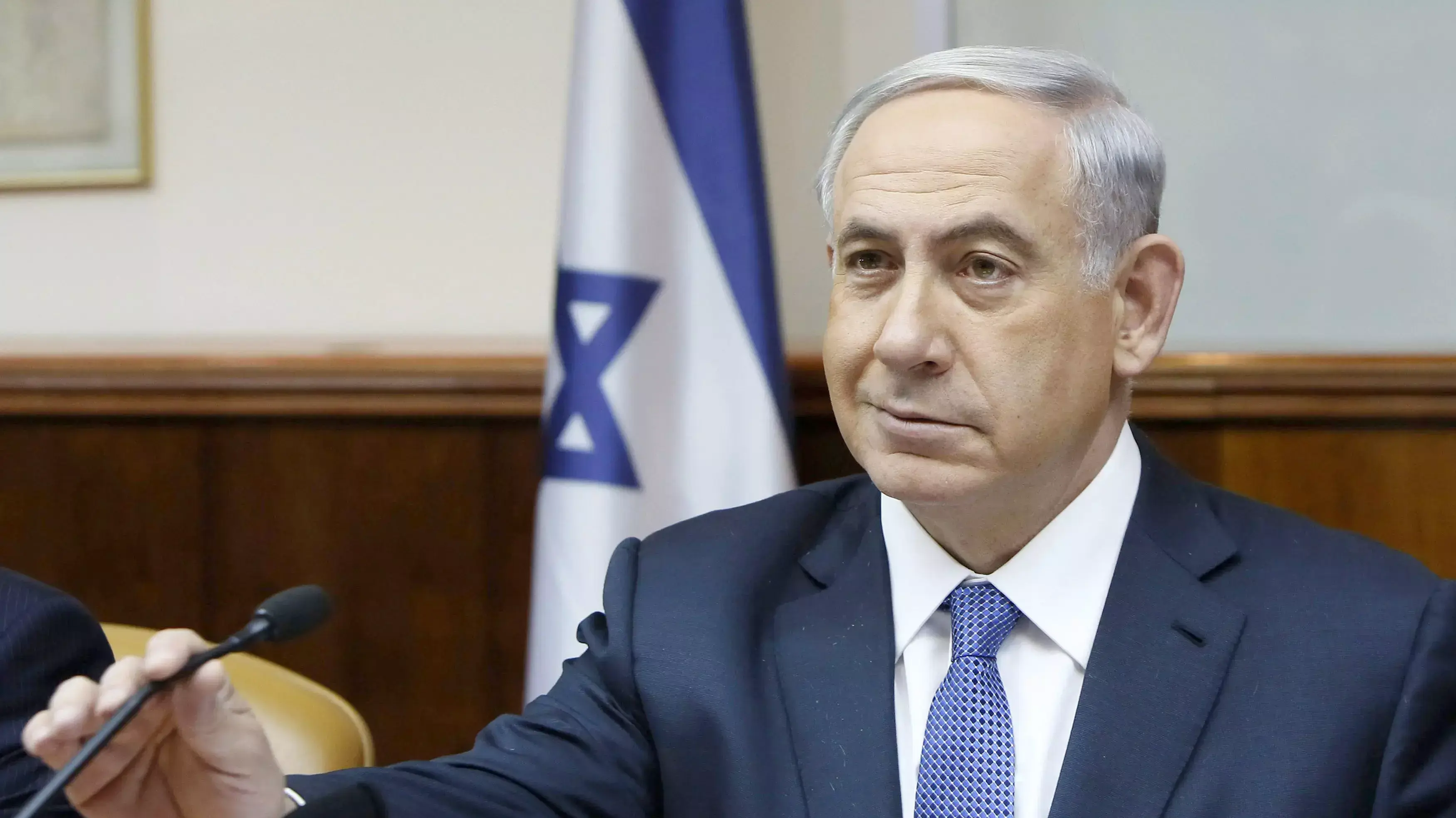 בנימין נתניהו בישיבת הממשלה 1 בפברואר 2015 בנימין נתניהו בישיבת הממשלה 1 בפברואר 2015