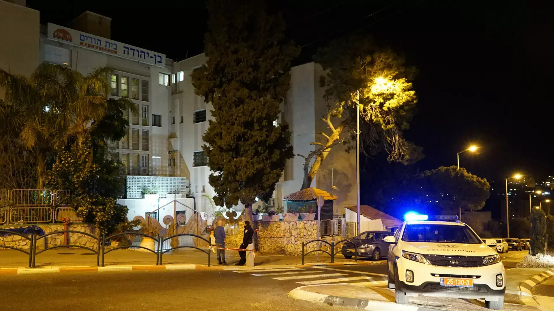 סמוך לזירת רצח הקשישה בבית האבות בן יהודה בחיפה סמוך לזירת רצח הקשישה בבית האבות בן יהודה בחיפה