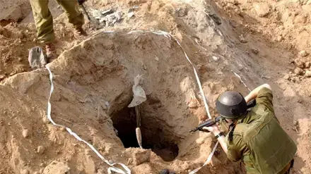 מנהרה שנחשפה ליד בית חאנון מנהרה שנחשפה ליד בית חאנון