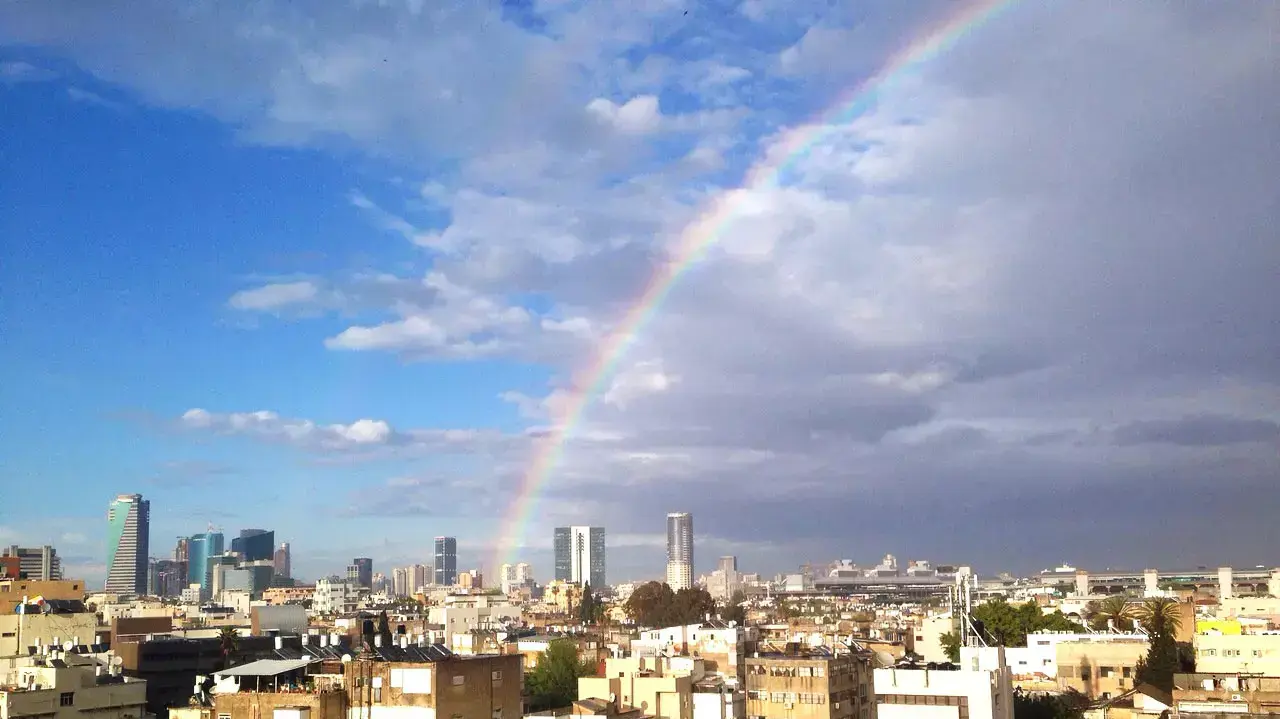 קשת בענן בגוש דן, אפריל 2015 קשת בענן בגוש דן, אפריל 2015