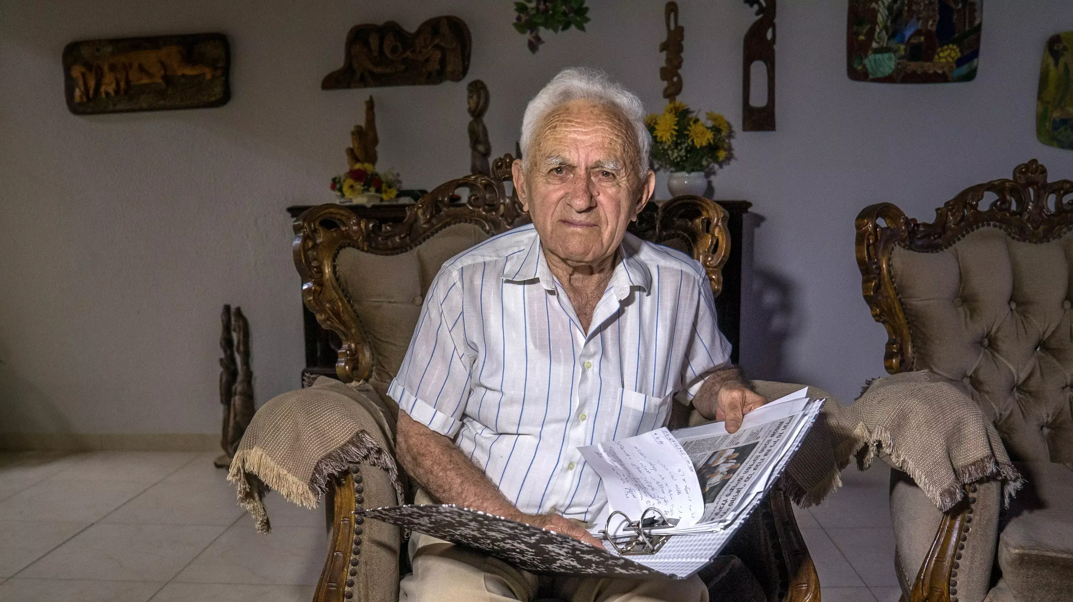 אברהם ננצל, ניצול שואה יליד פולין, יוני 2015 אברהם ננצל, ניצול שואה יליד פולין, יוני 2015
