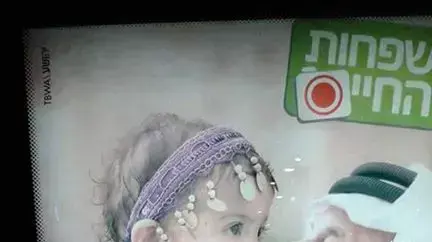 אלמונים ריססו סימני דם על שלט פרסומת ובו מצולמים ערבים-ישראלים, יולי 2015 אלמונים ריססו סימני דם על שלט פרסומת ובו מצולמים ערבים-ישראלים, יולי 2015