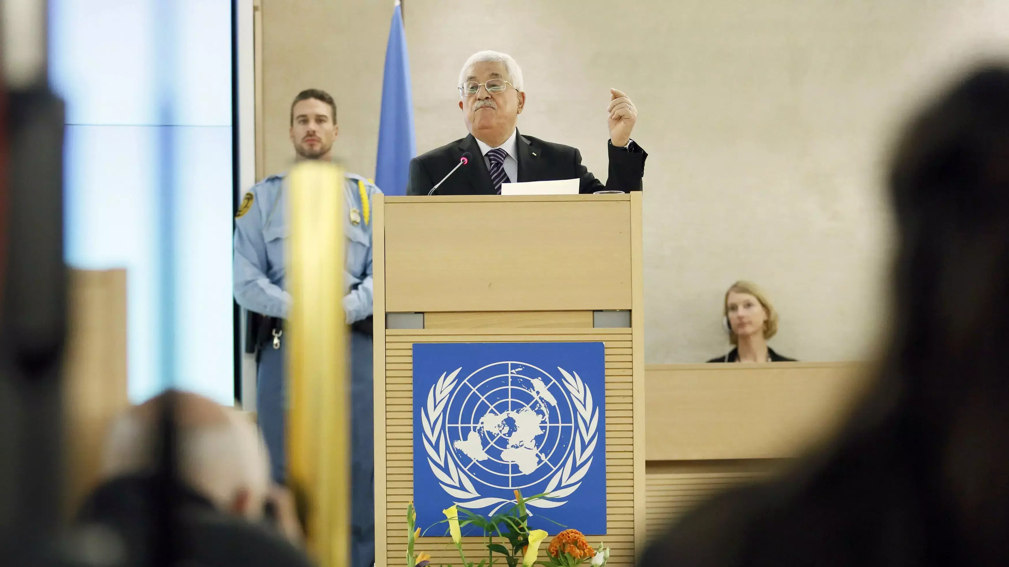 יו"ר הרשות הפלסטינית אבו מאזן במועצת האו"ם לזכויות אדם, 28 באוקטובר 2015 יו"ר הרשות הפלסטינית אבו מאזן במועצת האו"ם לזכויות אדם, 28 באוקטובר 2015