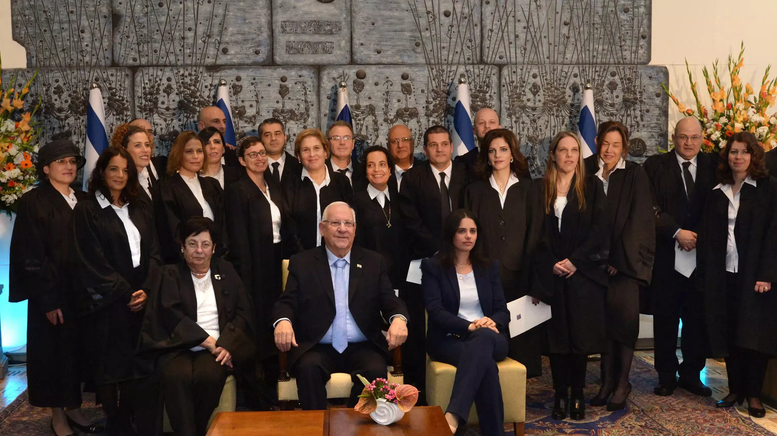 טקס השבעת שופטים, בית הנשיא. 14 בינואר 2016