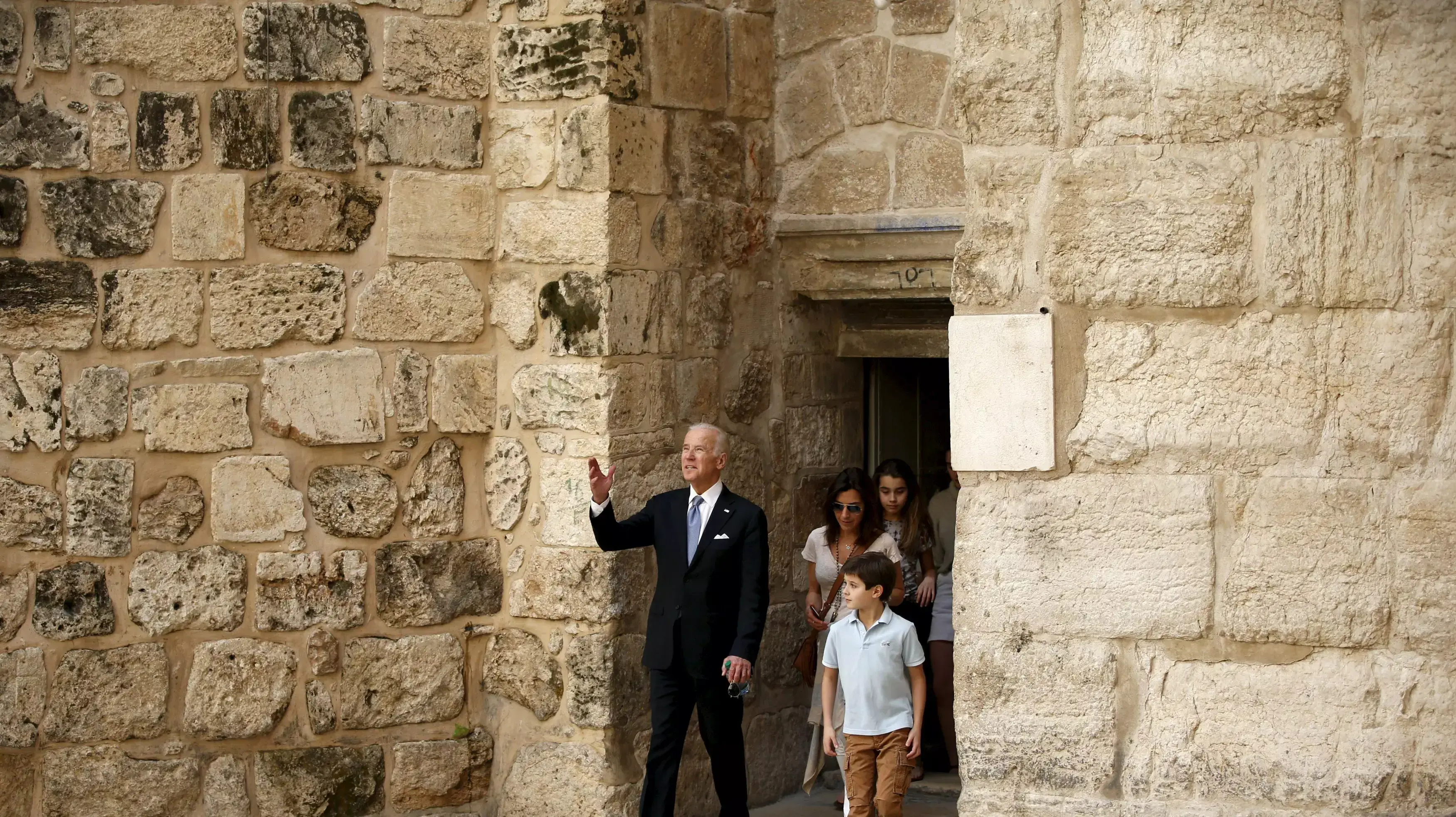 סגן נשיא ארצות הברית, ג'ו ביידן, בביקור בעיר העתיקה, ירושלים. מרץ 2016