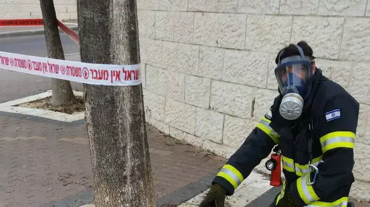 אירוע חומרים מסוכנים ברחוב דולצ'ין בשכונת משואה שבירושלים 13 מרץ 2016