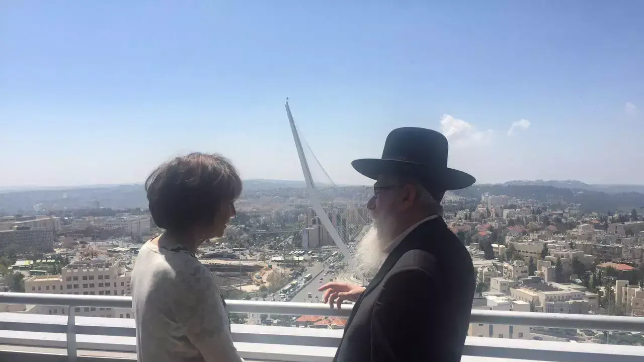 שר הבריאות יעקב ליצמן ושרת הבריאות של צרפת בירושלים, מרץ 2016 שר הבריאות יעקב ליצמן ושרת הבריאות של צרפת בירושלים, מרץ 2016