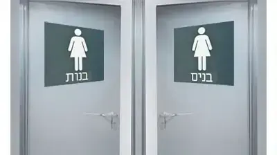 אילוסטרציה הפרעה בזהות מינית שרותים דלת דלתות אילוסטרציה הפרעה בזהות מינית שרותים דלת דלתות