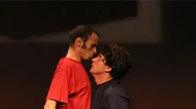 מתוך ההצגה  אח אח בום טראח של התאטרון הערבי עברי