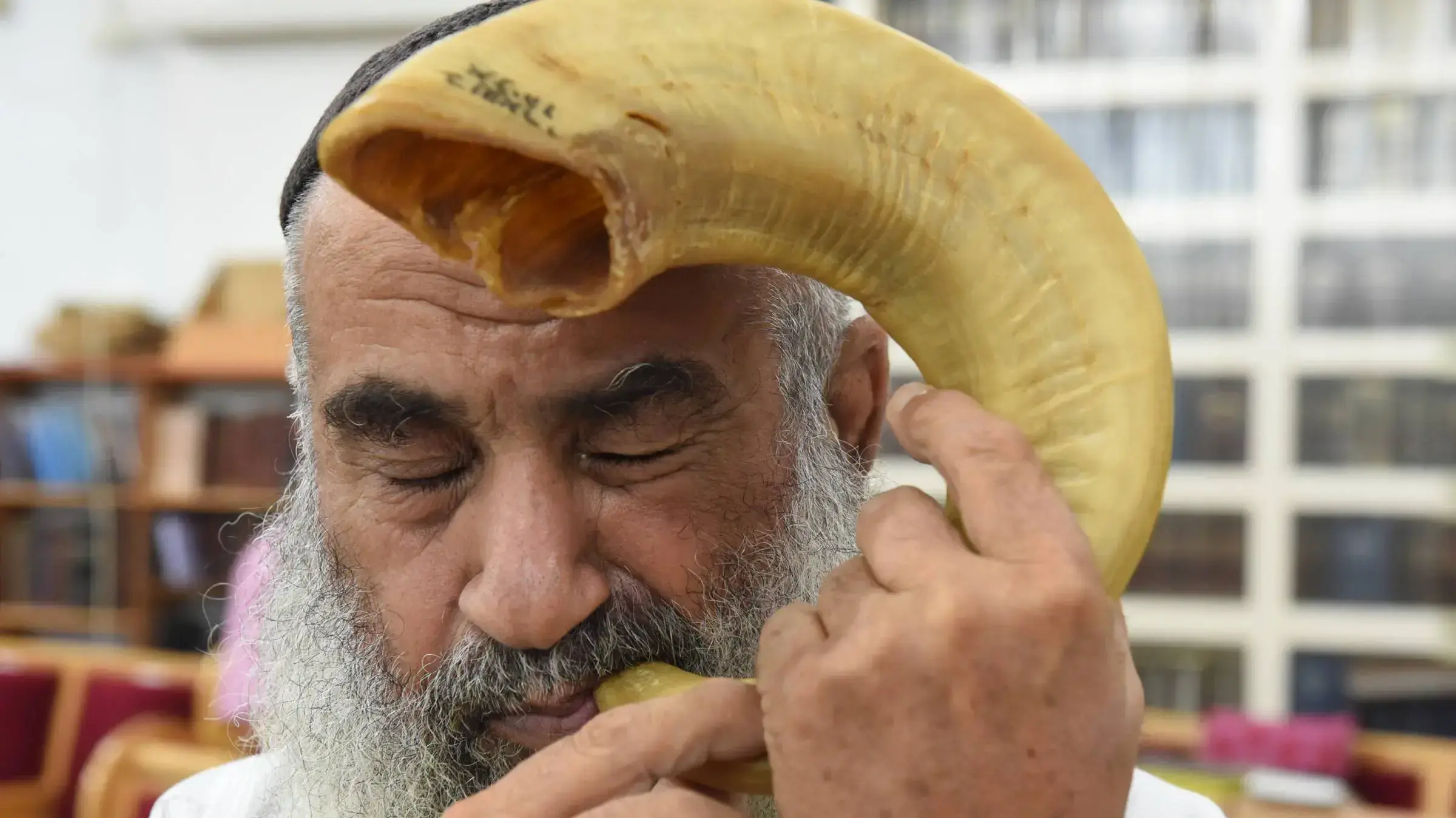 סדנת תקיעה בשופר, המרכז הרוחני העולמי ליהדות תימן. ראש העין ספטמבר 2016