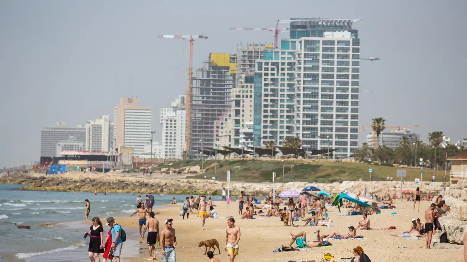 תמונות היום: נהנים מהחום בחופי תל אביב. 5 באפריל 2017 תמונות היום: נהנים מהחום בחופי תל אביב. 5 באפריל 2017