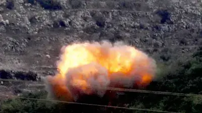 חשיפת בונקר בגבול דרום מערבי לבנון עייתה א שאב ופיצוצו חשיפת בונקר בגבול דרום מערבי לבנון עייתה א שאב ופיצוצו