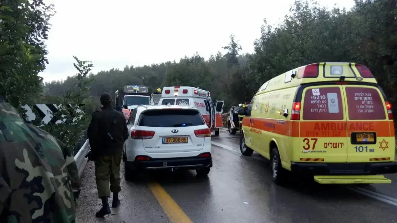 תאונת דרכים כביש 38, ליד שריגים, 1 בינואר, 2018 תאונת דרכים כביש 38, ליד שריגים, 1 בינואר, 2018