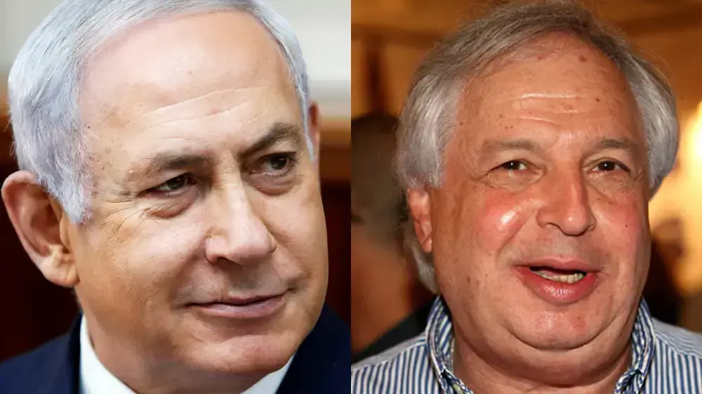 מפוצלת ביבי נתניהו ושאול אלוביץ' מפוצלת ביבי נתניהו ושאול אלוביץ'