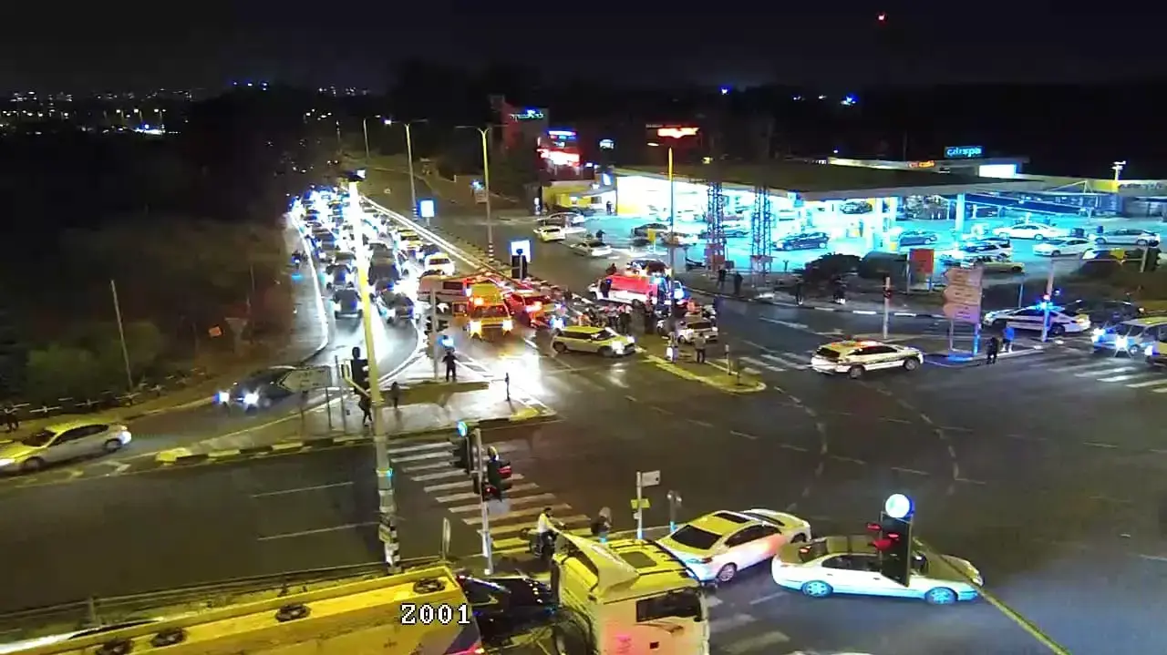 זירת תאונת הפגע וברח בסביון זירת תאונת הפגע וברח בסביון