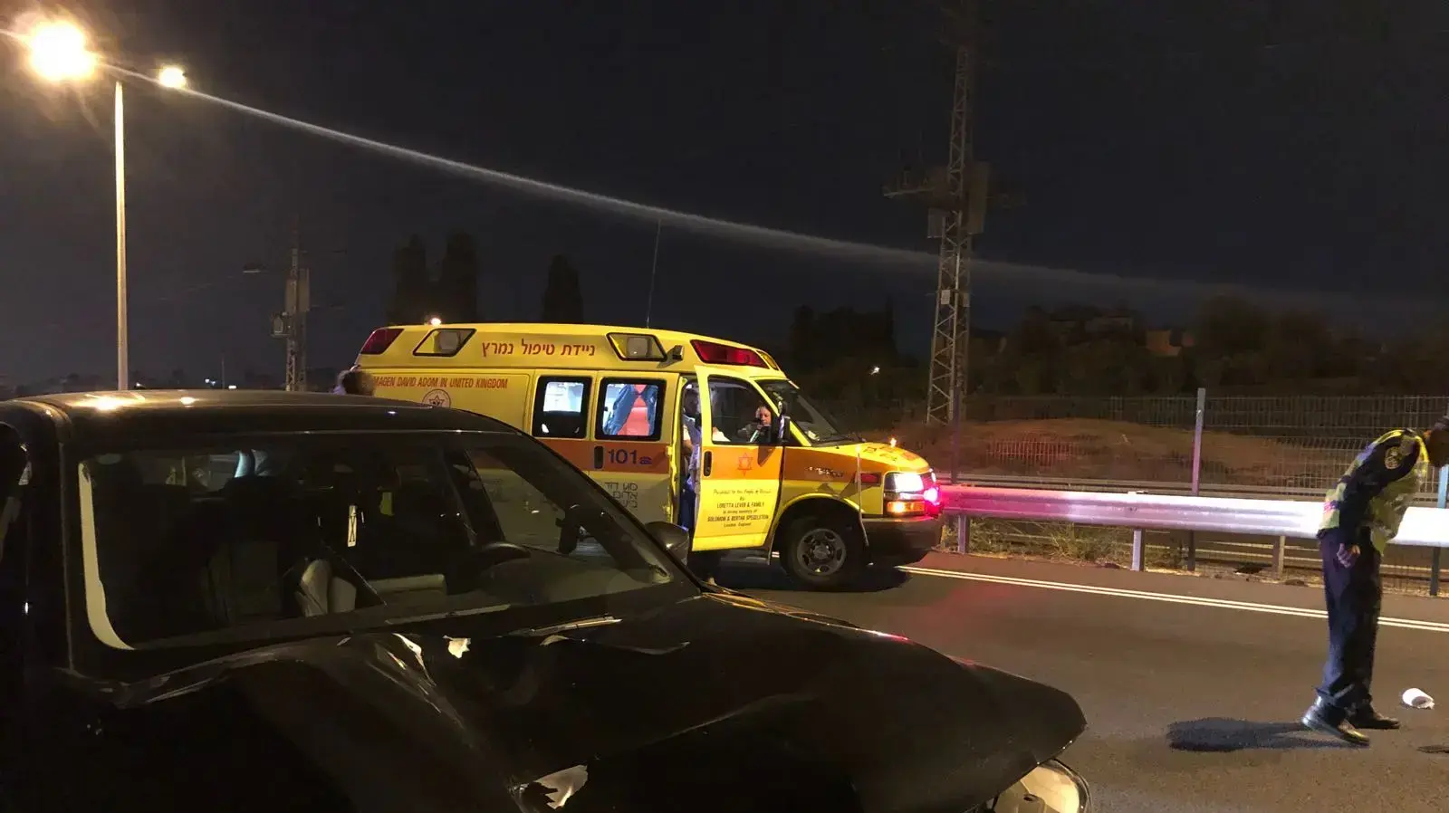 תאונה בכביש 4 צפונית למחלף דרור 13 בנובמר 2018 תאונה בכביש 4 צפונית למחלף דרור 13 בנובמר 2018