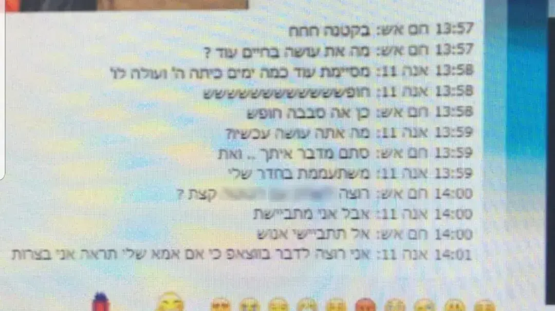 שיחות מיניות שניהלו חשודים בפדופיליה ברשת בצ'אטים - מצונזר שיחות מיניות שניהלו חשודים בפדופיליה ברשת בצ'אטים - מצונזר