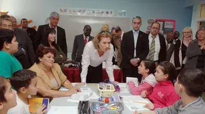ציפי לבני לוקחת שגרירים לסיור בשדרות ציפי לבני לוקחת שגרירים לסיור בשדרות