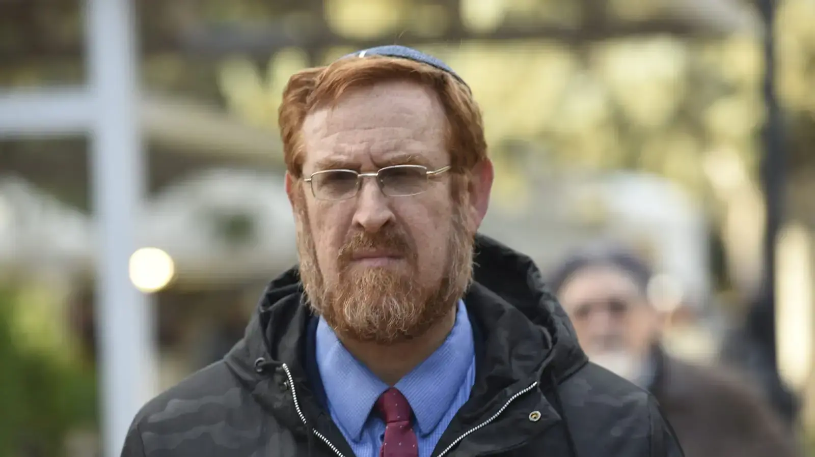 יהודה גליק, במהלך הלוויתו של משה ארנס בסביון 8 בינואר 2019 יהודה גליק, במהלך הלוויתו של משה ארנס בסביון 8 בינואר 2019