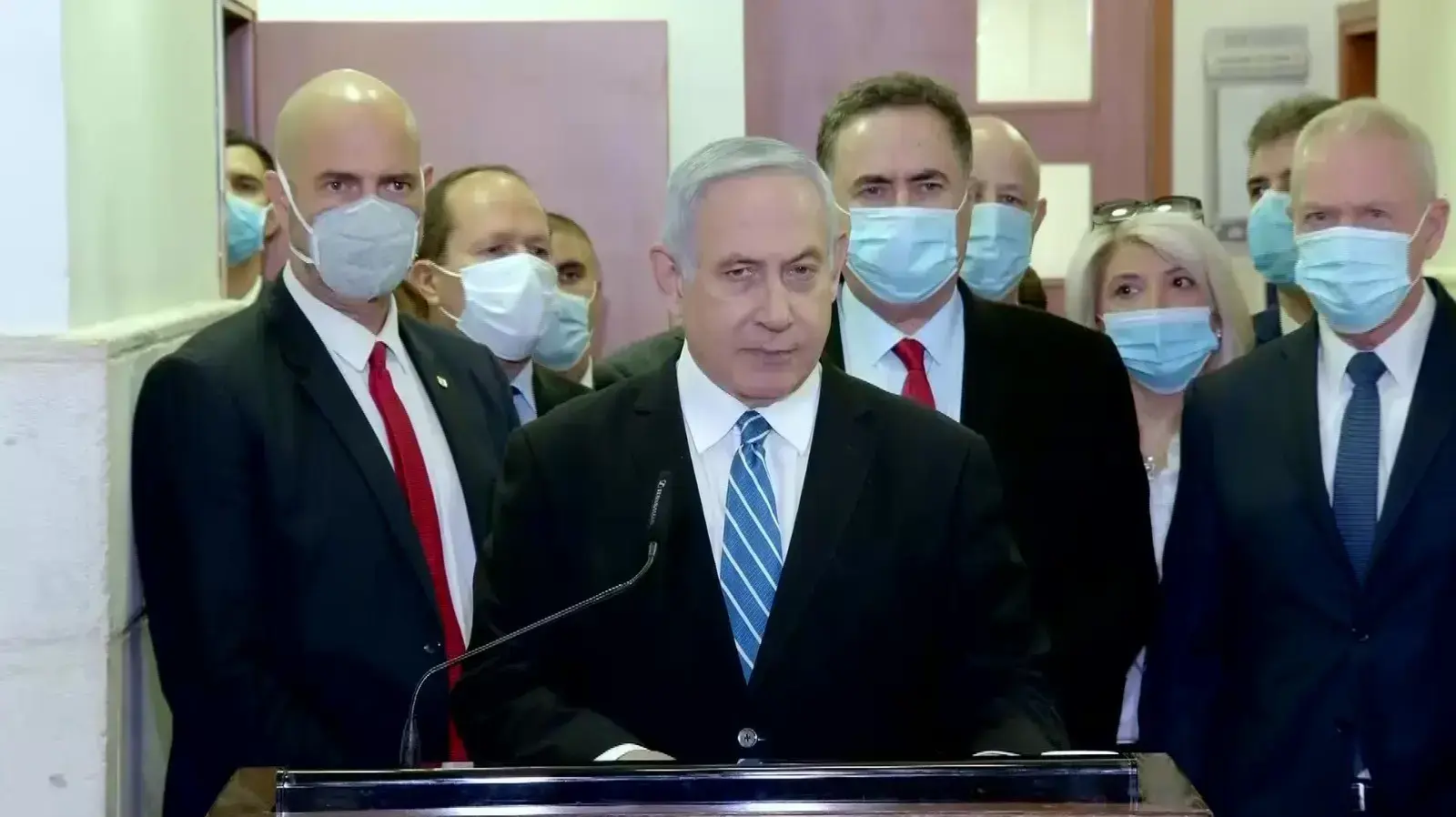 פתיחת משפטו של רה"מ, בנימין נתניהו | נתניהו במהלך הצהרתו לתקשורת 24 במאי 2020 פתיחת משפטו של רה"מ, בנימין נתניהו | נתניהו במהלך הצהרתו לתקשורת 24 במאי 2020