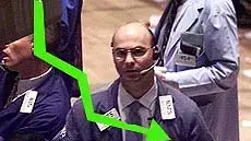 אילוסטרציה הבורסה יורדת אילוסטרציה הבורסה יורדת