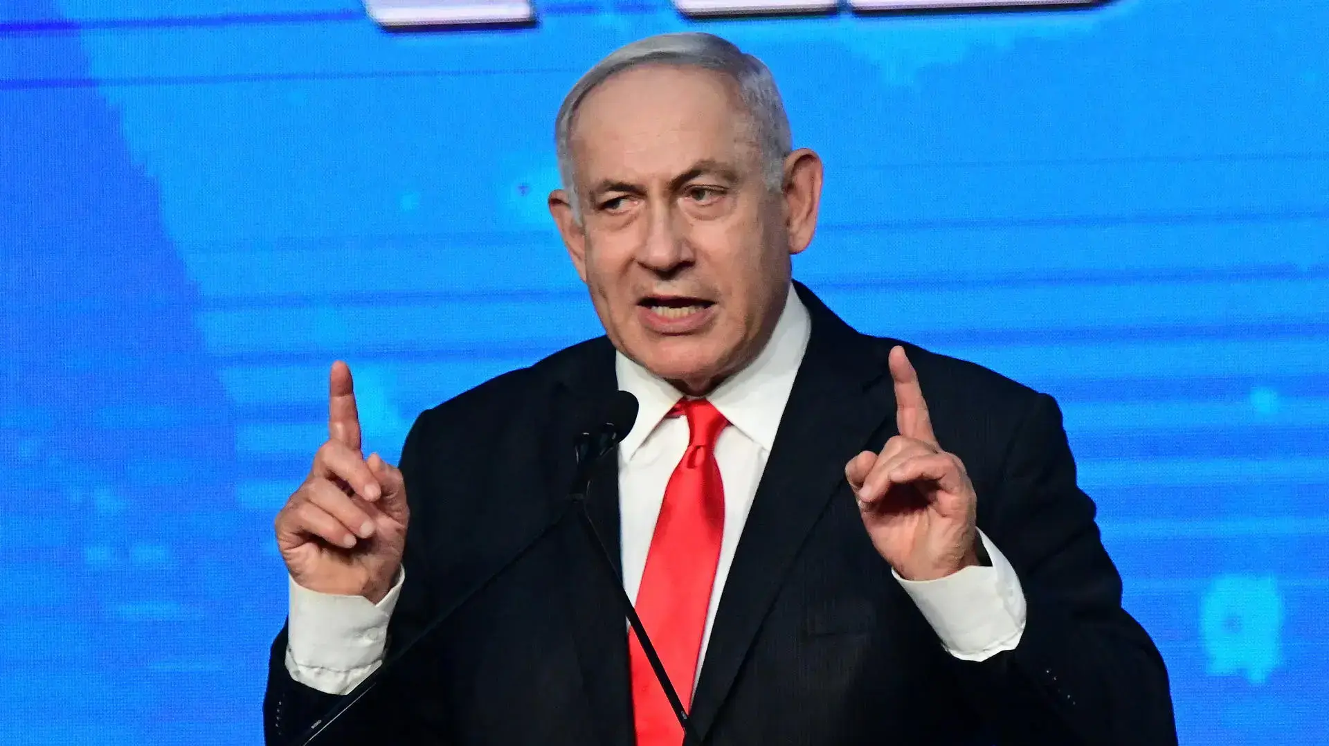 בנימין נתניהו בליל הבחירות, בנייני האומה, 23 במרץ 2021 בנימין נתניהו בליל הבחירות, בנייני האומה, 23 במרץ 2021