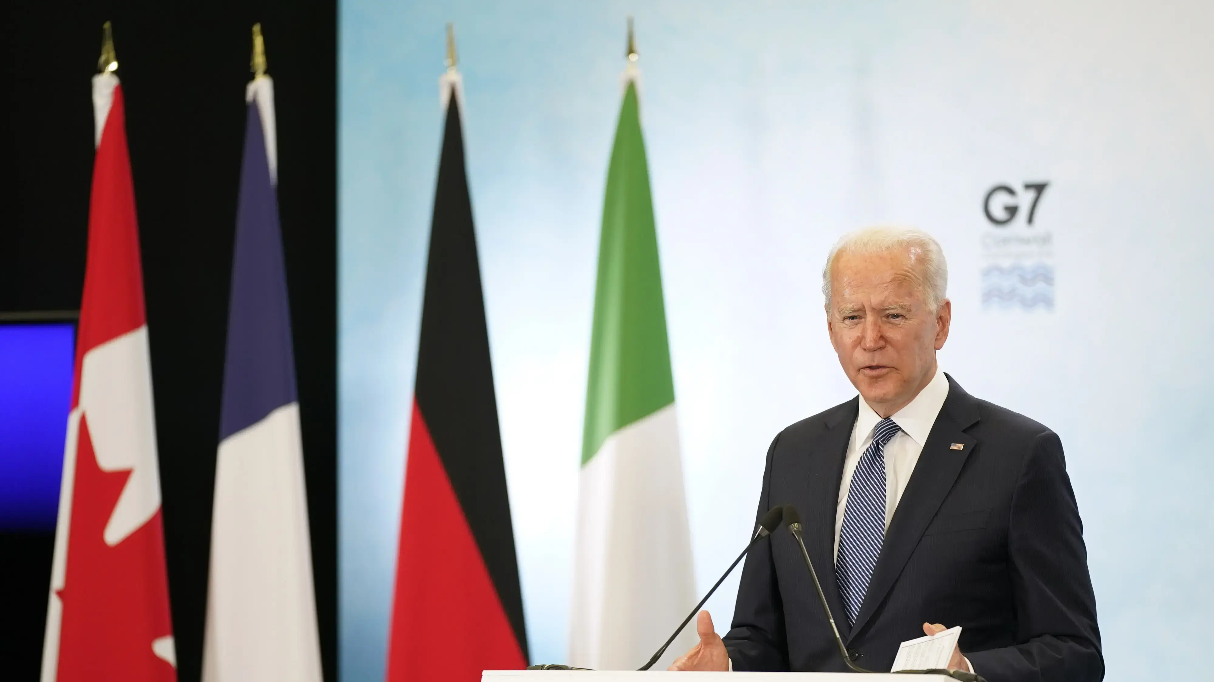 נשיא ארה"ב ביידן בוועידת G7,
13 ביוני, 2021 נשיא ארה"ב ביידן בוועידת G7,
13 ביוני, 2021