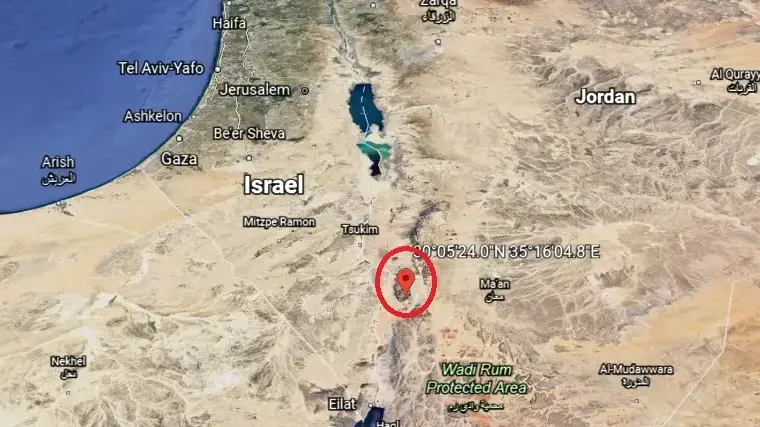 מוקד רעידת האדמה, צפונית מזרחית לאילת, 16 ביוני 2021 מוקד רעידת האדמה, צפונית מזרחית לאילת, 16 ביוני 2021