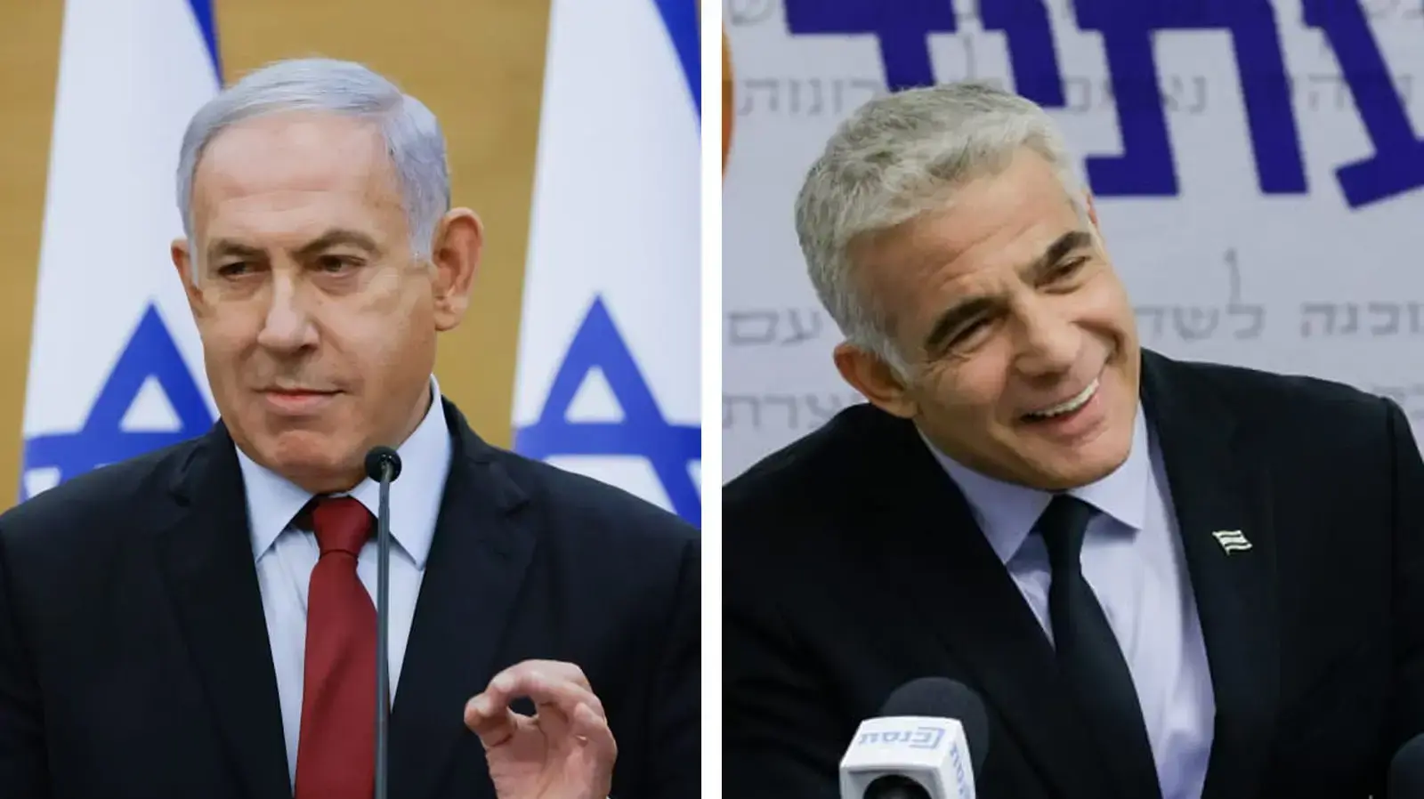 יאיר לפיד במהלך ישיבת סיעת יש עתיד 21 ביוני 2021, ראש הממשלה, בנימין נתניהו במהלך הצהרה לתקשורת בכנסת יאיר לפיד במהלך ישיבת סיעת יש עתיד 21 ביוני 2021, ראש הממשלה, בנימין נתניהו במהלך הצהרה לתקשורת בכנסת