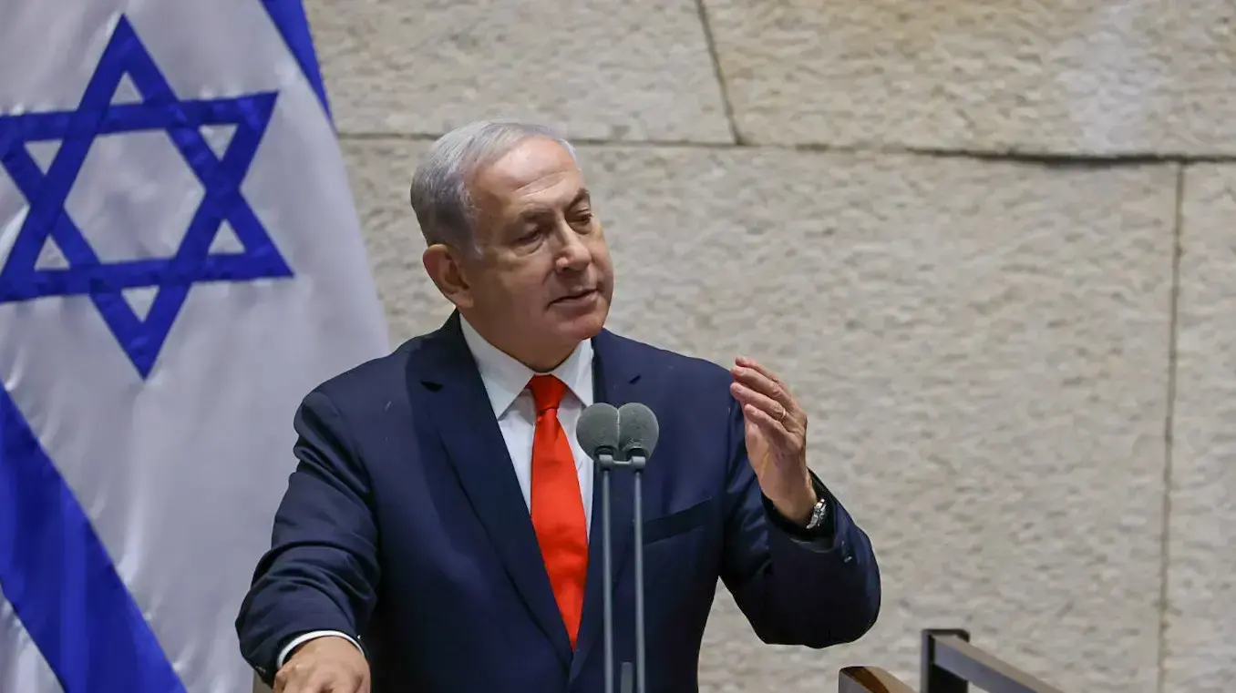 נתניהו במליאת הכנסת 12 ביולי 2021 נתניהו במליאת הכנסת 12 ביולי 2021