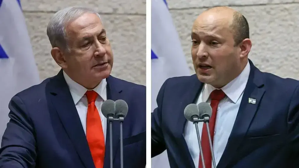 בנט, נתניהו במליאת הכנסת 12 ביולי 2021 בנט, נתניהו במליאת הכנסת 12 ביולי 2021