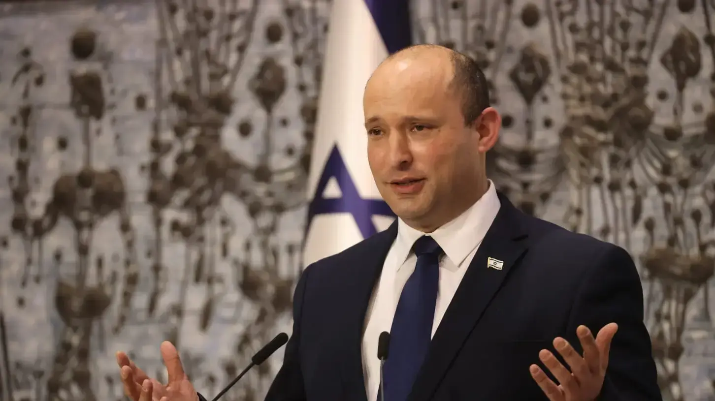 ראש הממשלה, נפתלי בנט במהלך הצהרה בטקס האזכרה הממלכתי המשותף לנשיאי וראשי ממשלות ישראל שהלכו לעולמם בבית הנשיא ראש הממשלה, נפתלי בנט במהלך הצהרה בטקס האזכרה הממלכתי המשותף לנשיאי וראשי ממשלות ישראל שהלכו לעולמם בבית הנשיא
