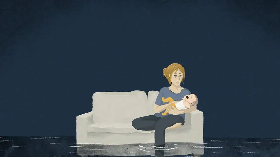 איור של ליאל שרון גור, מתוך התערוכה "חדר המתנה" איור של ליאל שרון גור, מתוך התערוכה "חדר המתנה"