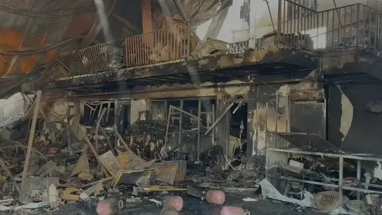 נזקי החשד להצתה בבית עסק בחצור הגלילית נזקי החשד להצתה בבית עסק בחצור הגלילית