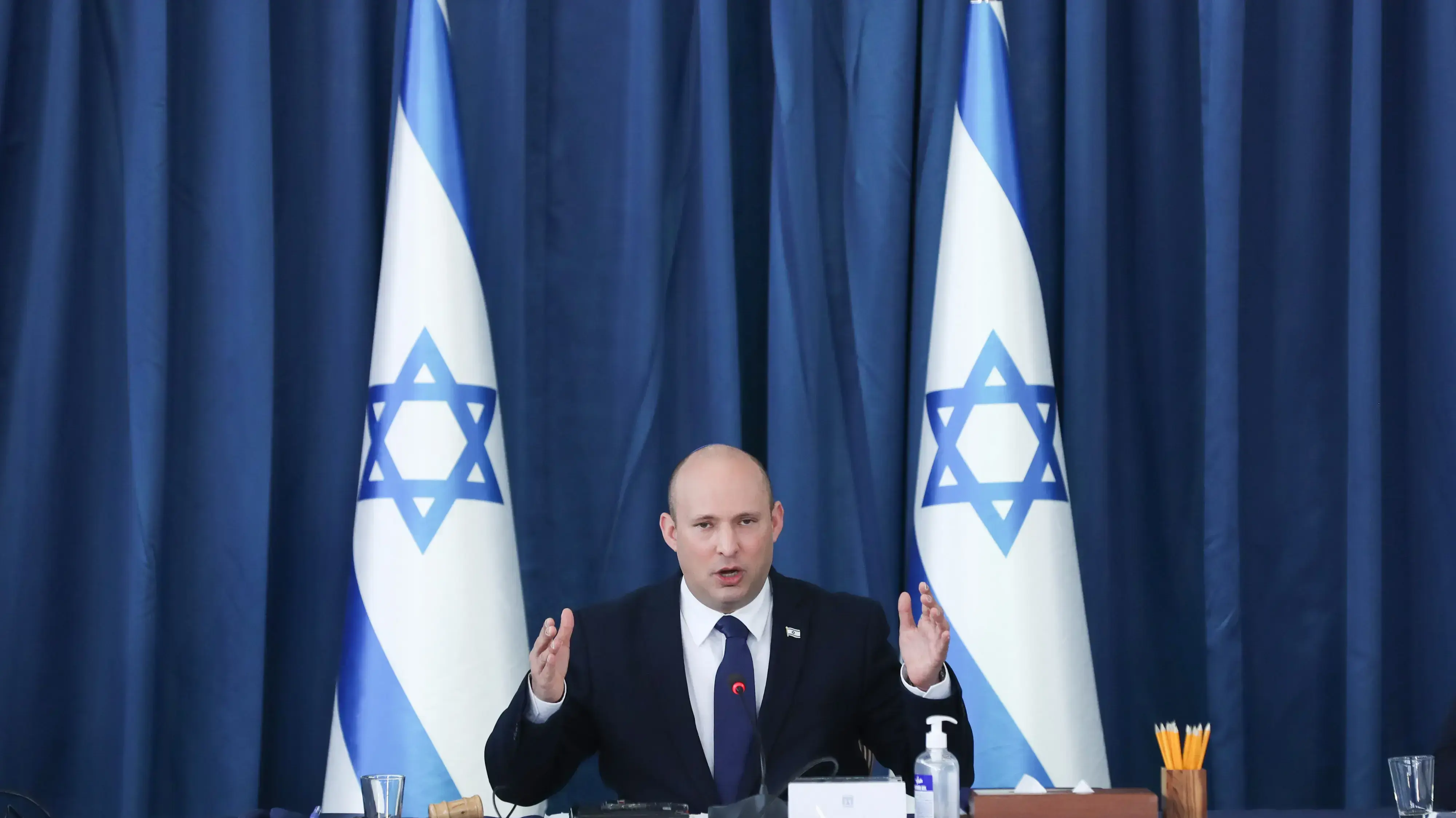 ראש הממשלה, נפתלי בנט בפתח ישיבת הממשלה במשרד החוץ, ירושלים 8 באוגוסט 2021 ראש הממשלה, נפתלי בנט בפתח ישיבת הממשלה במשרד החוץ, ירושלים 8 באוגוסט 2021