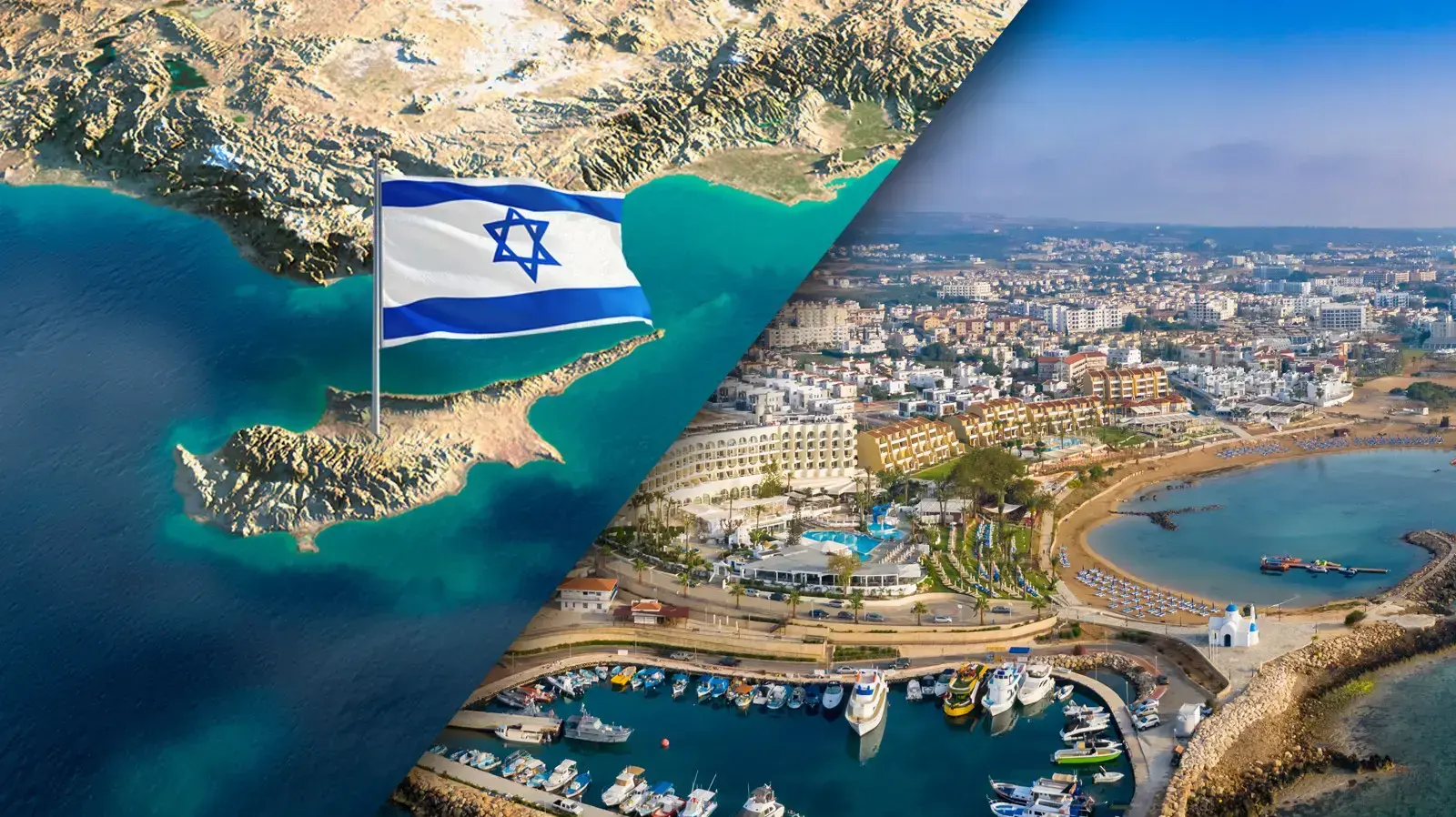 דגל ישראל על מפת קפריסין דגל ישראל על מפת קפריסין
