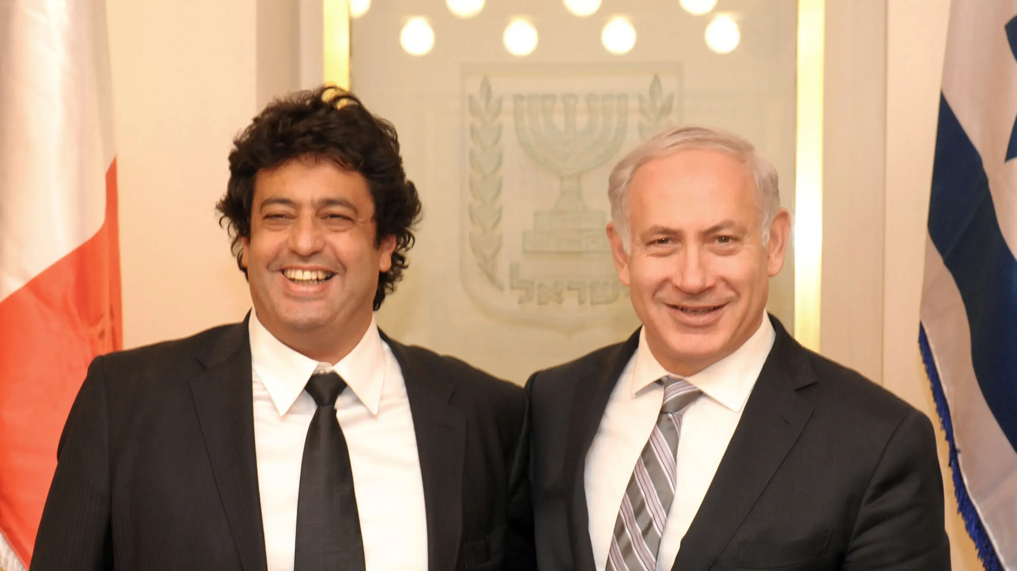 מאיר חביב ובנימין נתניהו מאיר חביב ובנימין נתניהו