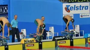 מתחרה פלסטיני בתחרות השחיה במלבורן אוסטרליה מתחרה פלסטיני בתחרות השחיה במלבורן אוסטרליה