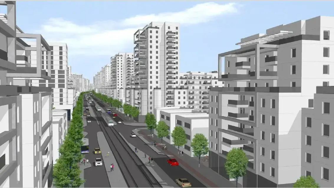 הדמייה לשכונה החדשה, מעבר לקו הירוק, שצפויה להיבנות בשדה התעופה הישן עטרות, שיועד לפי "עסקת המאה" להפוך לאזור תיירות לפלסטינים הדמייה לשכונה החדשה, מעבר לקו הירוק, שצפויה להיבנות בשדה התעופה הישן עטרות, שיועד לפי "עסקת המאה" להפוך לאזור תיירות לפלסטינים