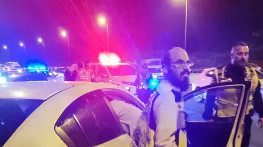זירת התאונה בכביש 1 זירת התאונה בכביש 1