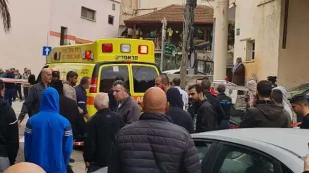 זירת הרצח באום אל פחם. 31 בדצמבר 2021 זירת הרצח באום אל פחם. 31 בדצמבר 2021