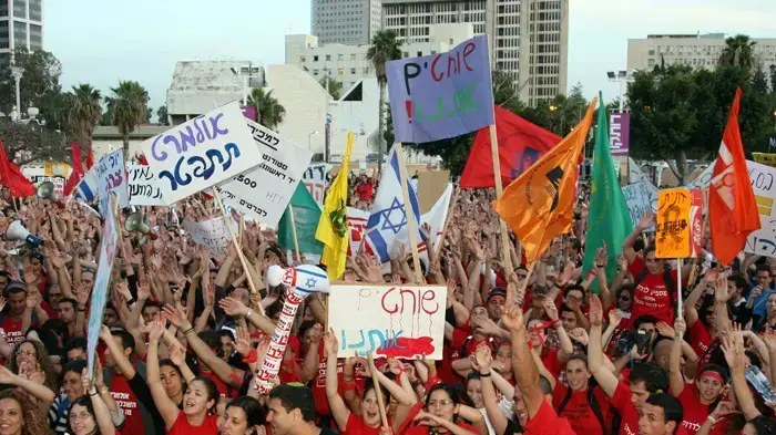 הפגנת הסטודנטים במוזיאון תל אביב הפגנת הסטודנטים במוזיאון תל אביב