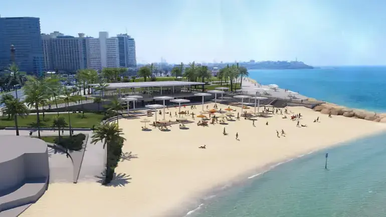 חוף חדש שיוקם בתל אביב 14 במרץ 2021 חוף חדש שיוקם בתל אביב 14 במרץ 2021