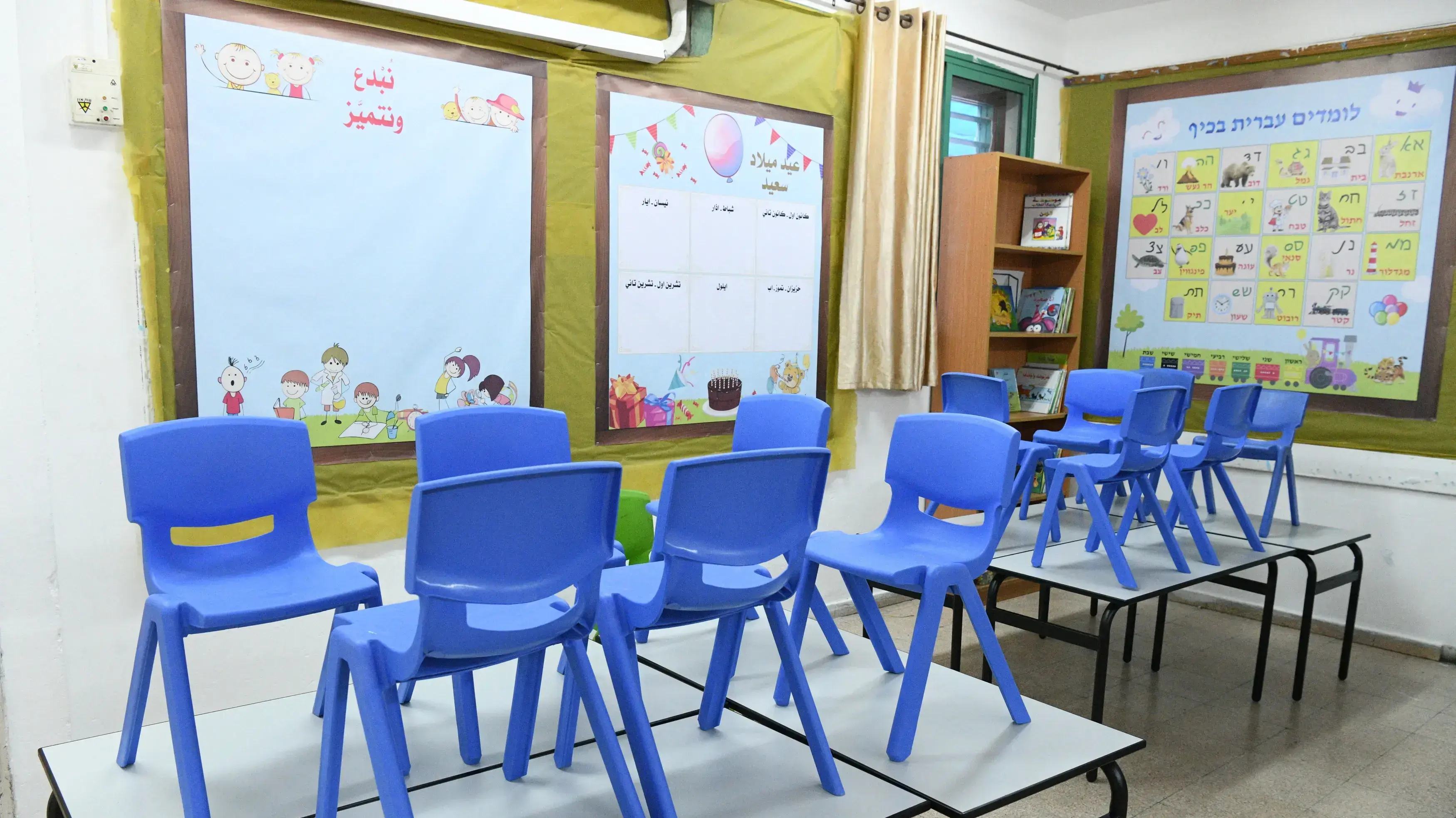 אחרי החגים יתחדש הכל. כיתה ריקה אחרי החגים יתחדש הכל. כיתה ריקה