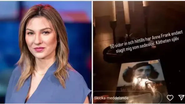 הפוליטיקאית השבדית רבקה פאלנקוויסט הושעתה מתפקידה בשל הערות מבזות שפירסמה על יומנה של אנה פראנק. 17 באוקטובר 2022 הפוליטיקאית השבדית רבקה פאלנקוויסט הושעתה מתפקידה בשל הערות מבזות שפירסמה על יומנה של אנה פראנק. 17 באוקטובר 2022