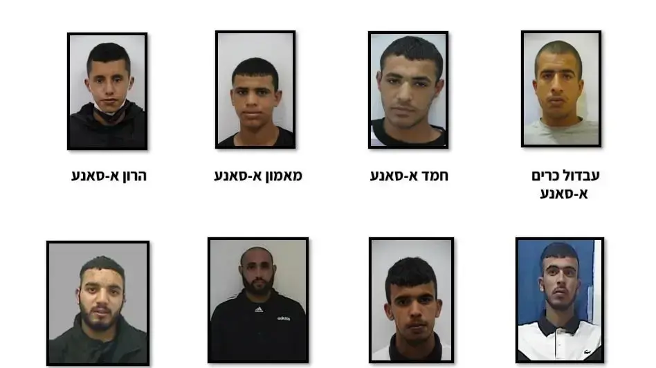 שמונת החשודים בפריצה וגניבה מבסיס צה"ל בדרום הארץ, 20 בדצמבר 2022 שמונת החשודים בפריצה וגניבה מבסיס צה"ל בדרום הארץ, 20 בדצמבר 2022