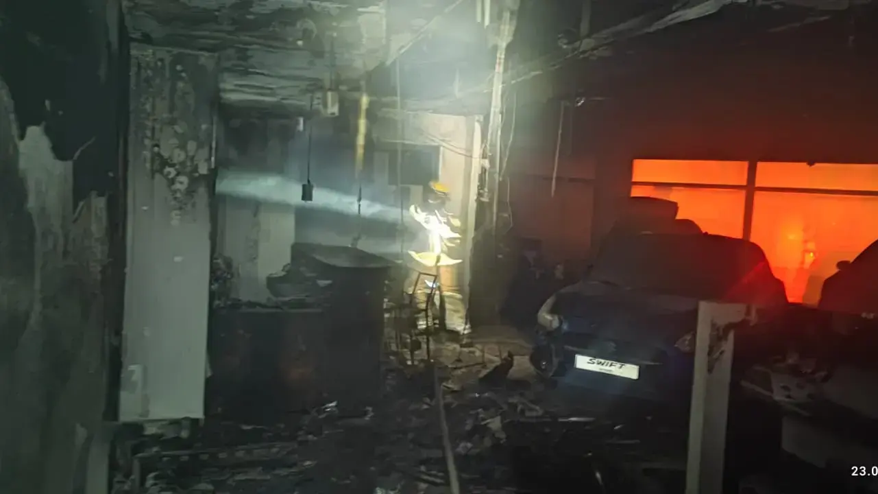 שריפה במגרש למכירת רכבים , קריית שמונה, 23 בינואר 2023