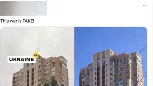 בניין רב קומות בקייב שנפגע מטיל בתחילת המלחמה באוקראינה בניין רב קומות בקייב שנפגע מטיל בתחילת המלחמה באוקראינה